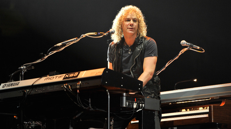 Keyboardist David Bryan performing with Bon Jovi