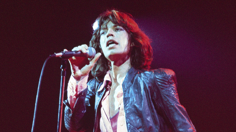 Mick Jagger onstage during the early 1970s