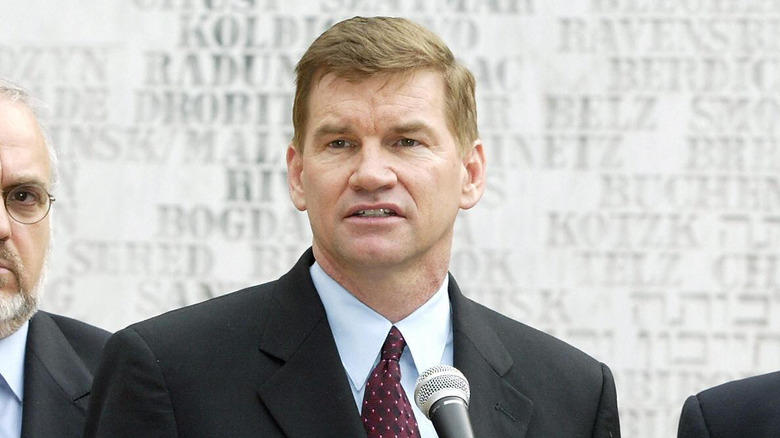 ted haggard speaking at microphone